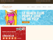 Tablet Screenshot of lebeachclubtanning.com